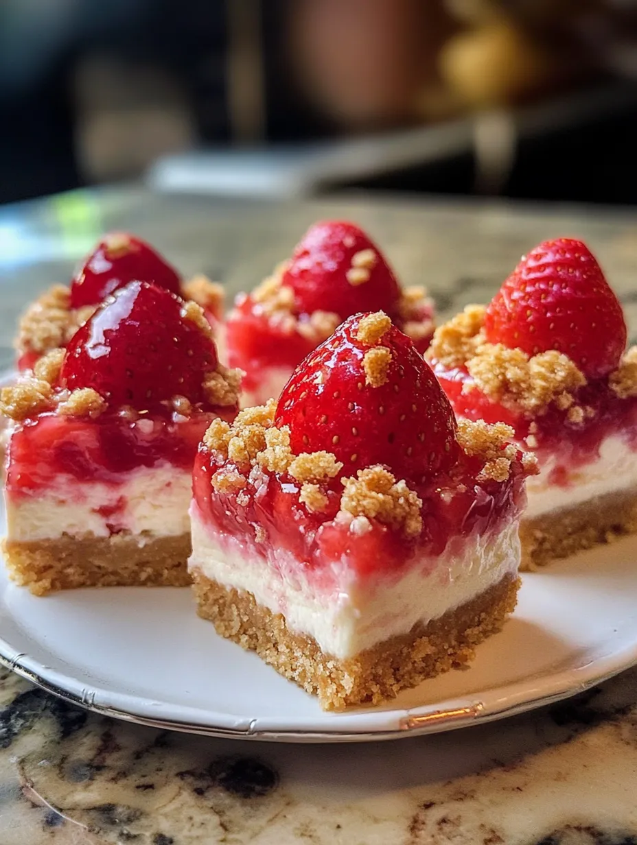 Easy Strawberry Crunch Cheesecake Bites