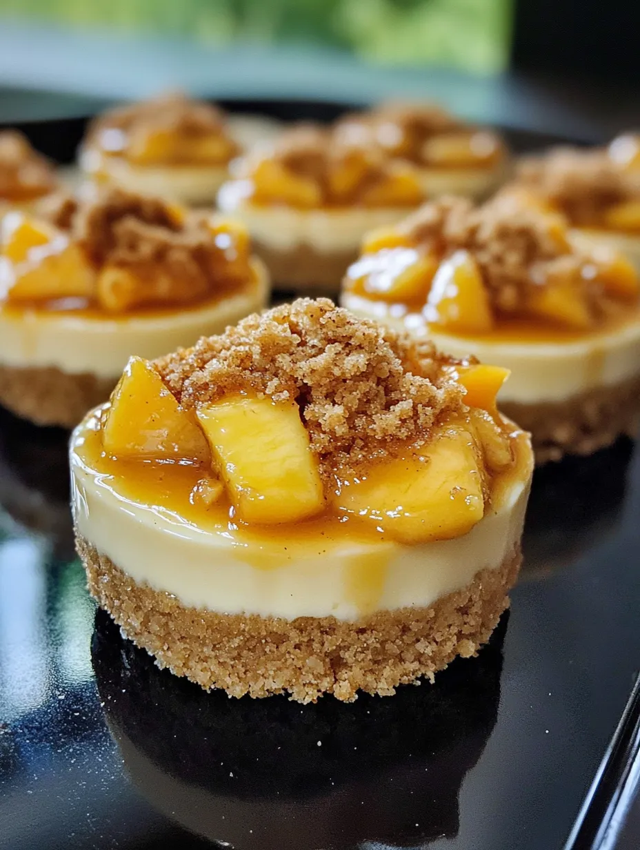 Easy Peach Cobbler Mini Cheesecakes Recipe