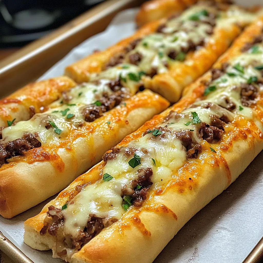 Philly Cheesesteak Stuffed Cheesy Breadsticks