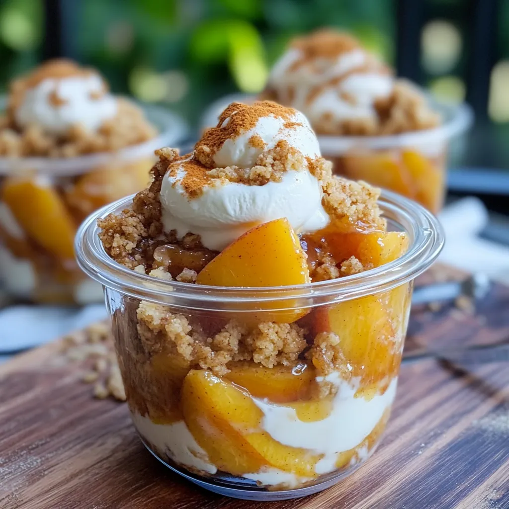 Peach Cobbler Parfait