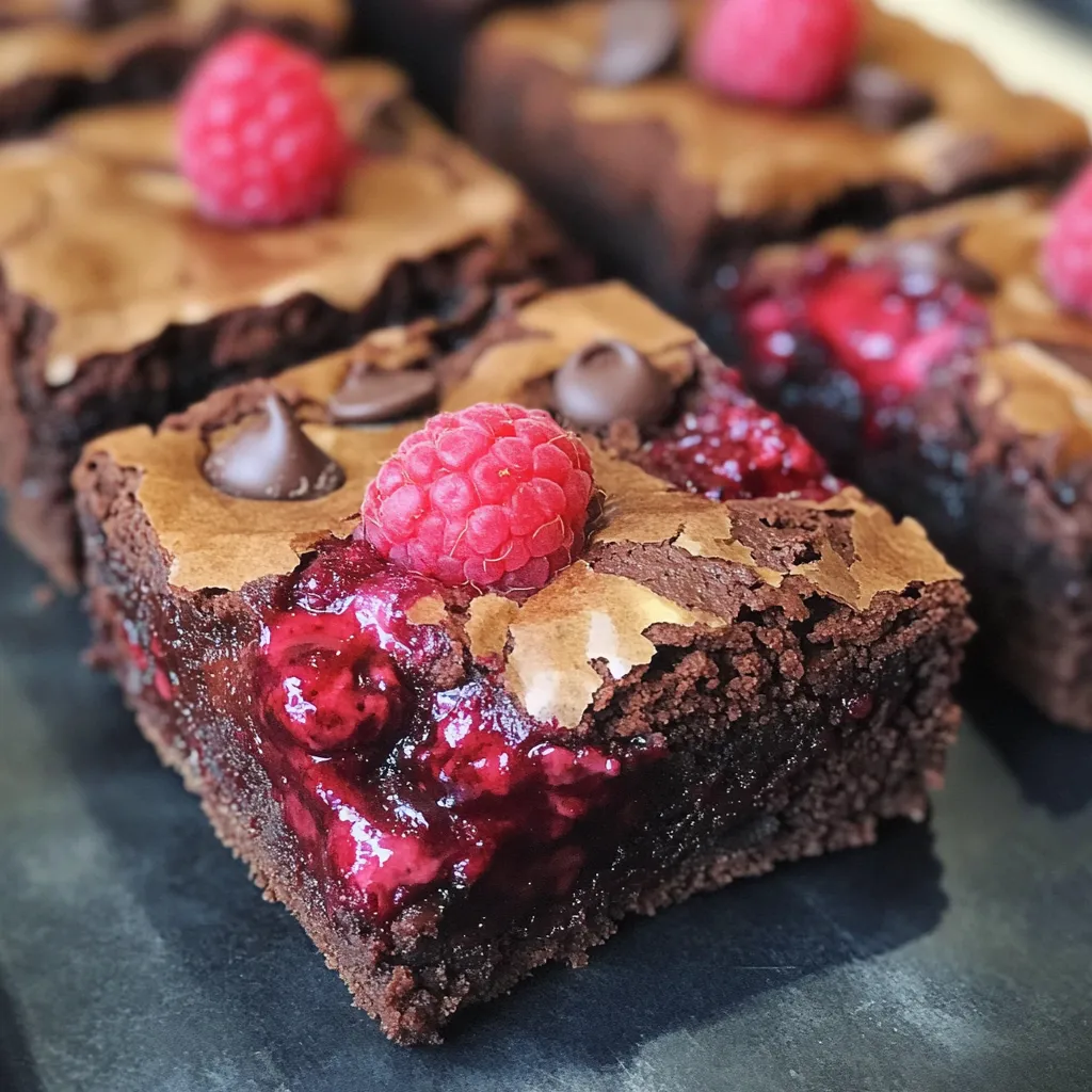 Brownies with Raspberry Swirl