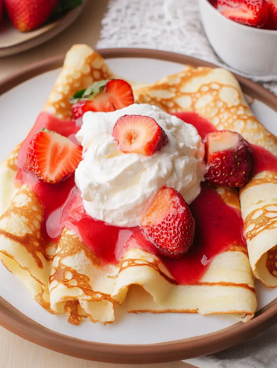 Strawberry Crepes Homemade