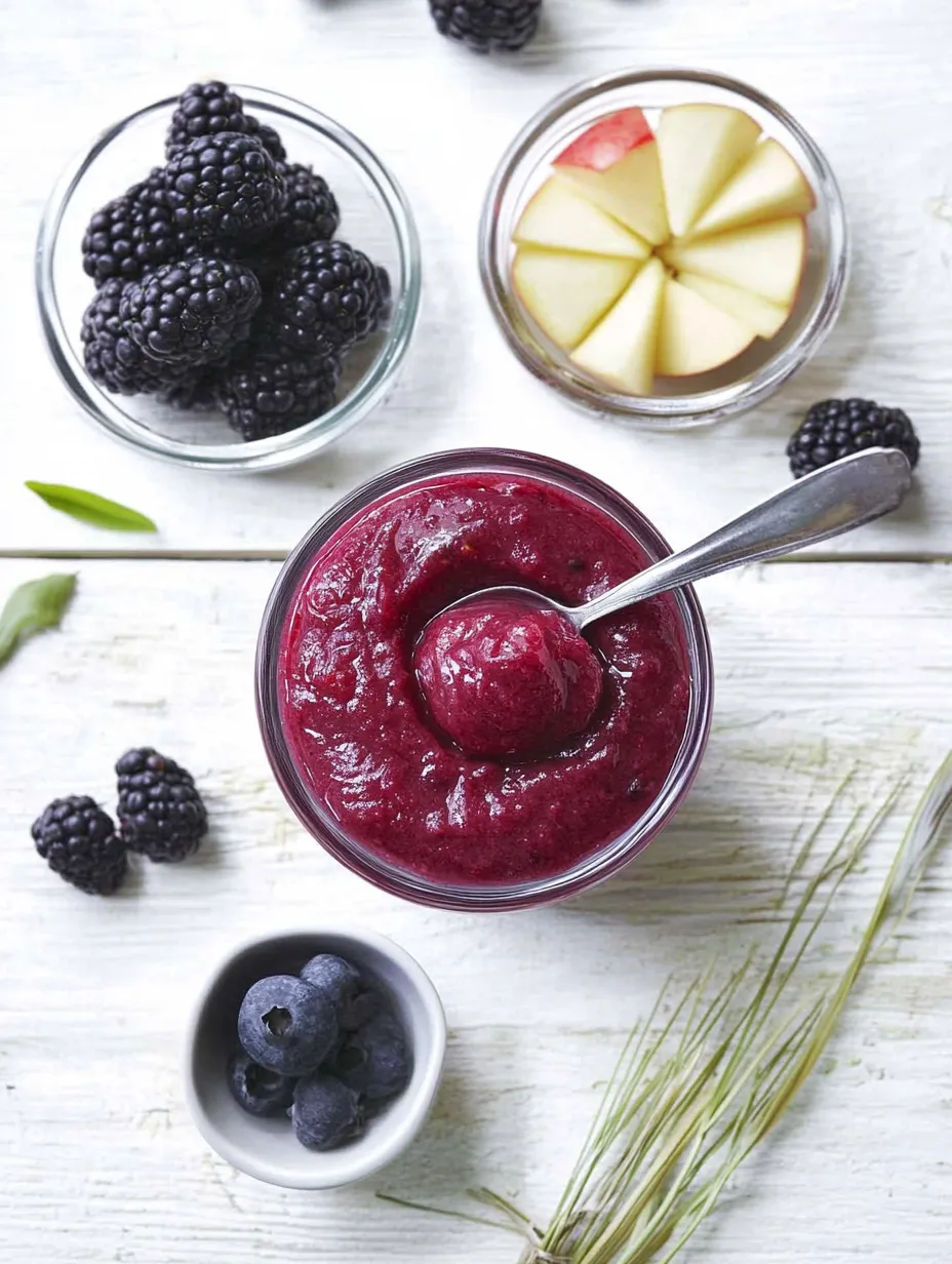 3 Berry + Apple Baby Food Puree