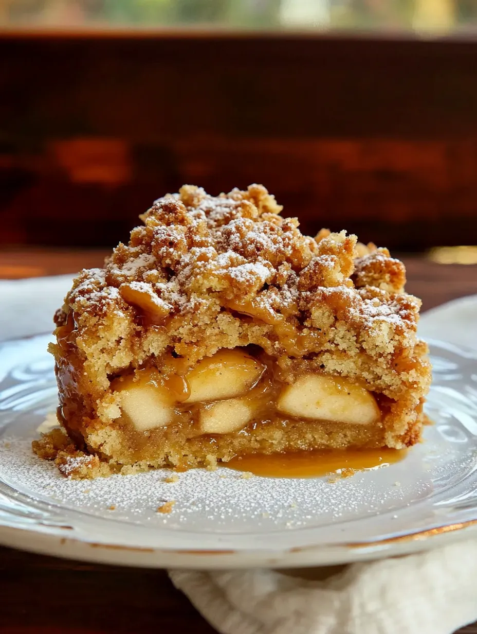 Apple Cake with Streusel and Caramel Sauce Recipe