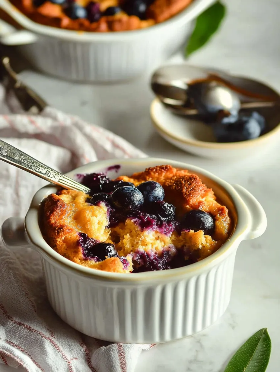 Corn Bread Bread Pudding with Blueberries Recipe