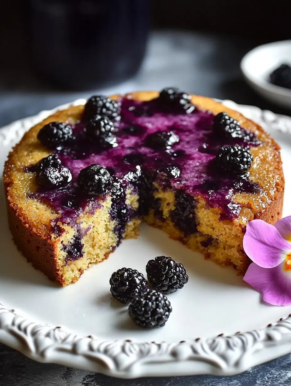Easy Blackberry Cornmeal Cake