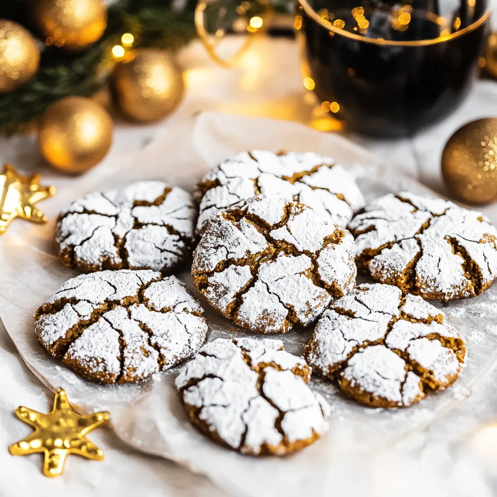 Easy Gingerbread Crinkle Cookies Recipe