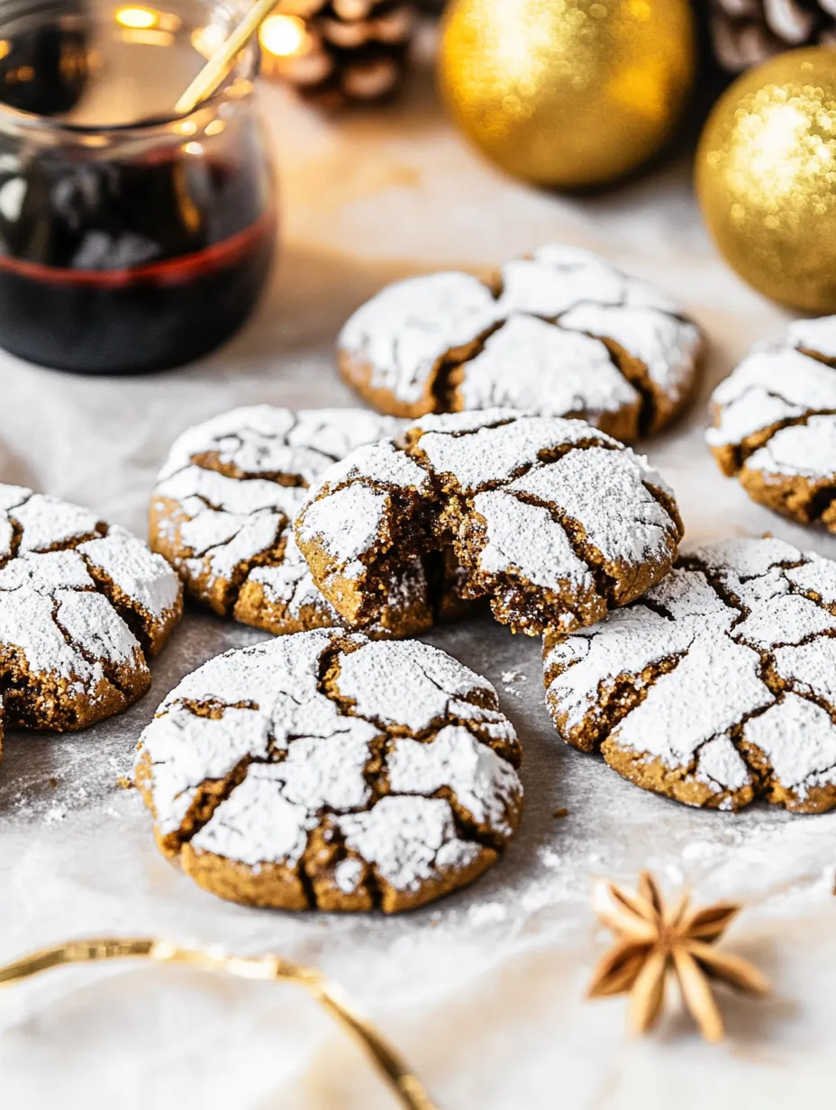 Gingerbread Crinkle Cookies