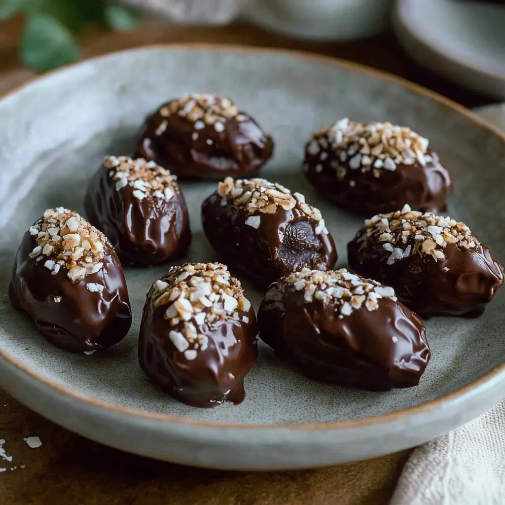 Tahini Stuffed Chocolate Covered Dates