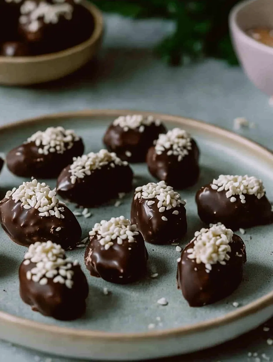 Tahini Stuffed Chocolate Covered Dates Recipe