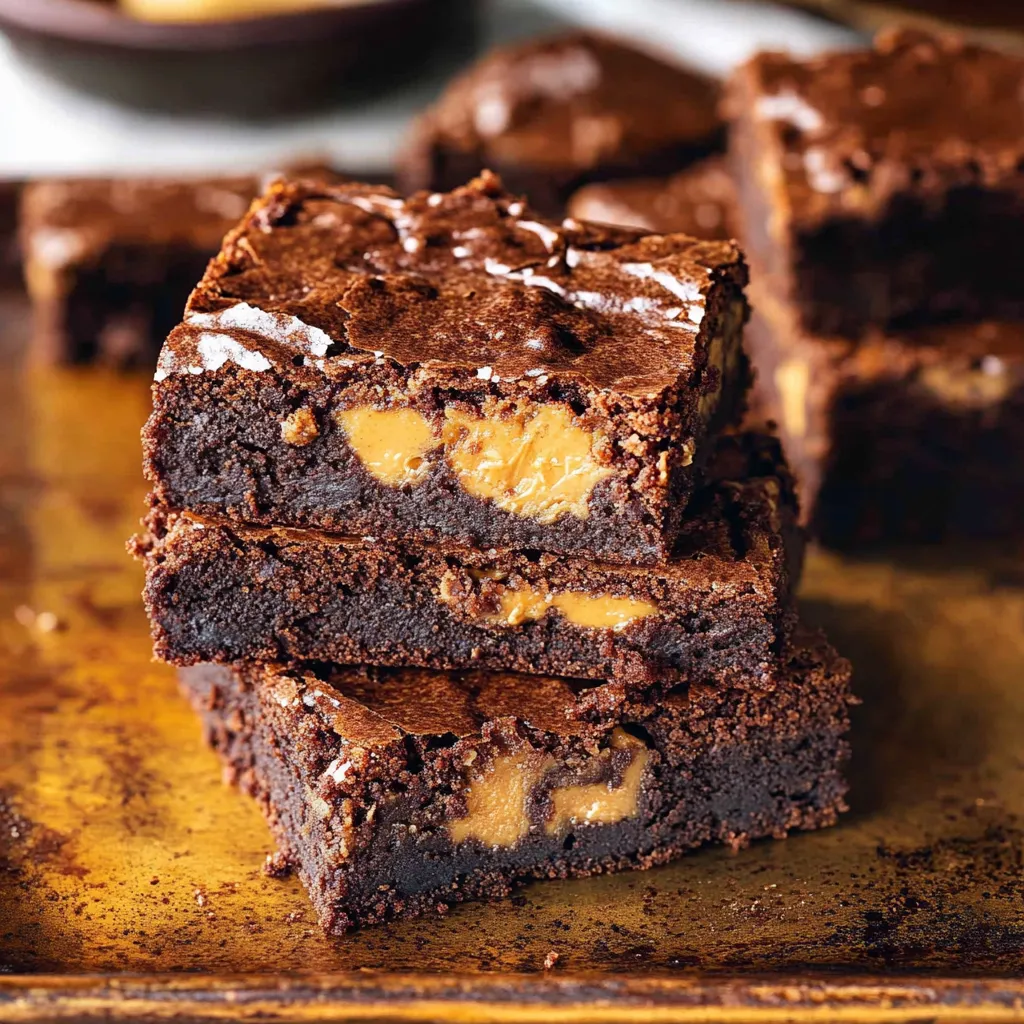 Easy Peanut Butter Brownies Recipe