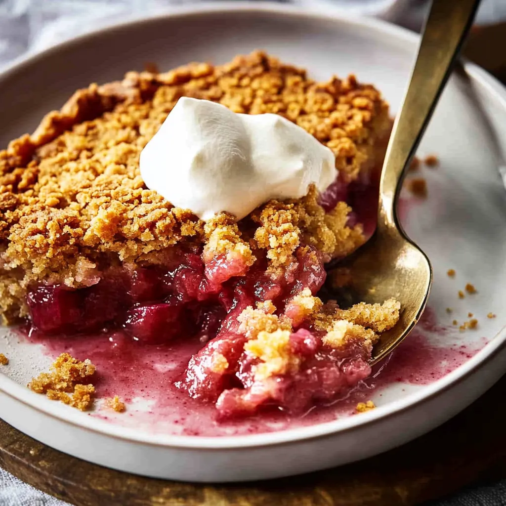 Easy Rhubarb Crisp Recipe