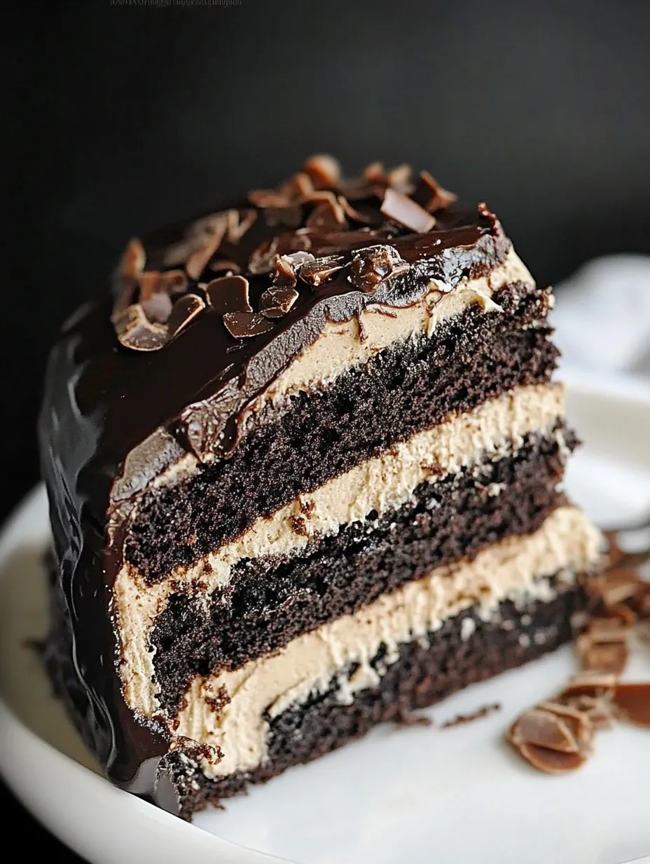 Dark Chocolate Cake with Coffee Buttercream Recipe