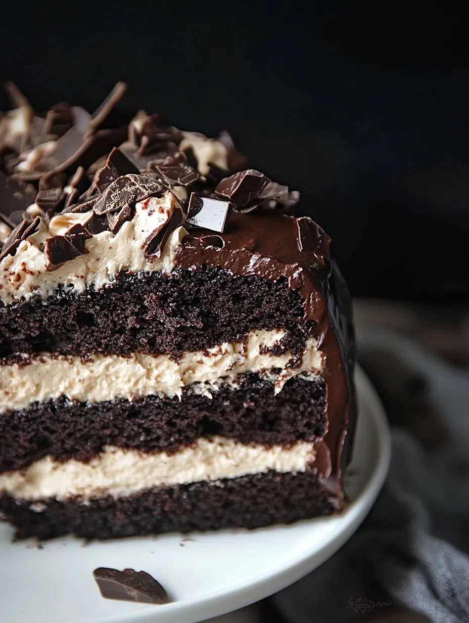 Dark Chocolate Cake with Coffee Buttercream