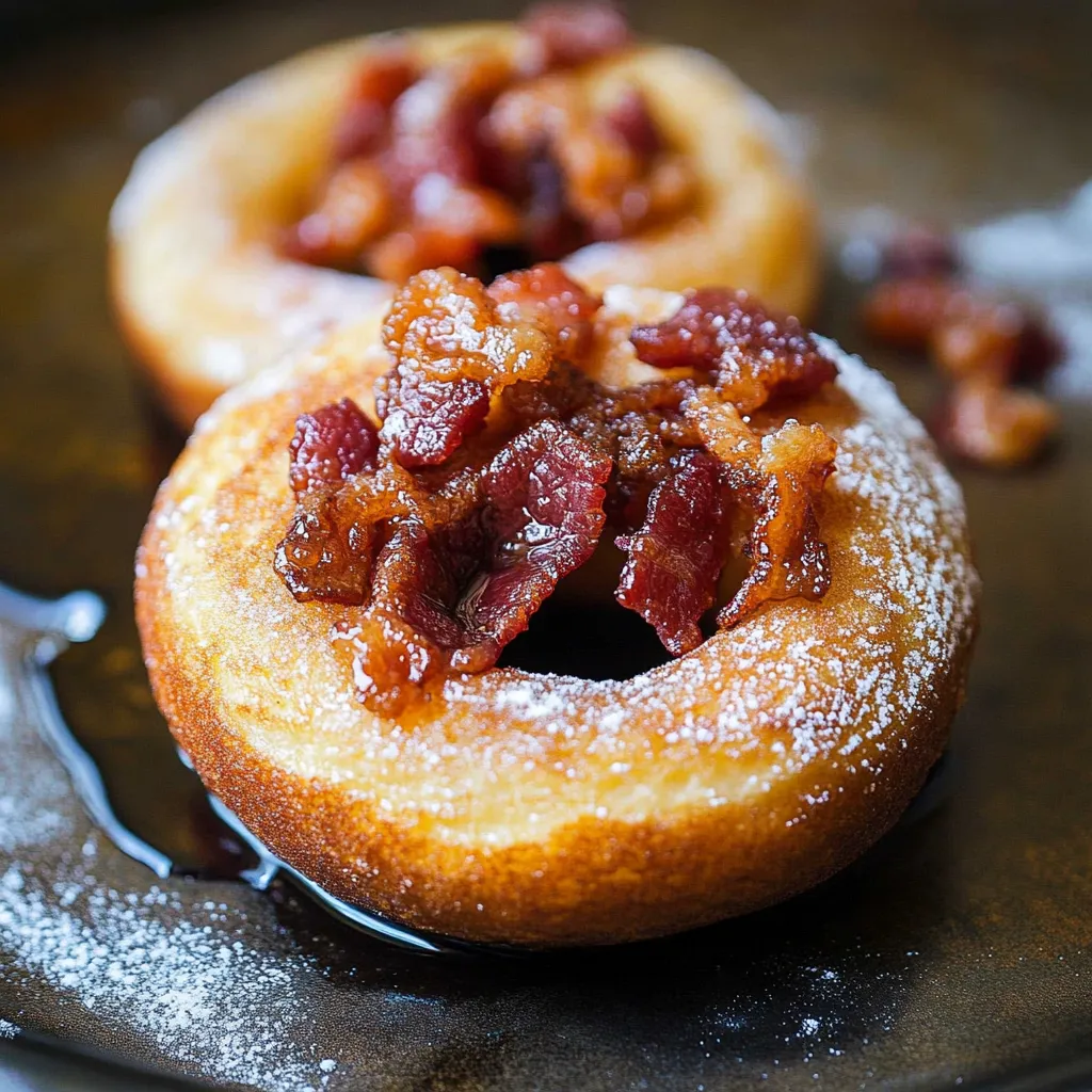 Easy French Toast Donuts with Bacon Recipe