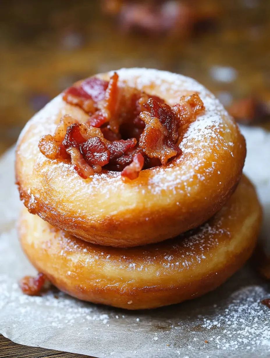 French Toast Donuts with Bacon Recipe