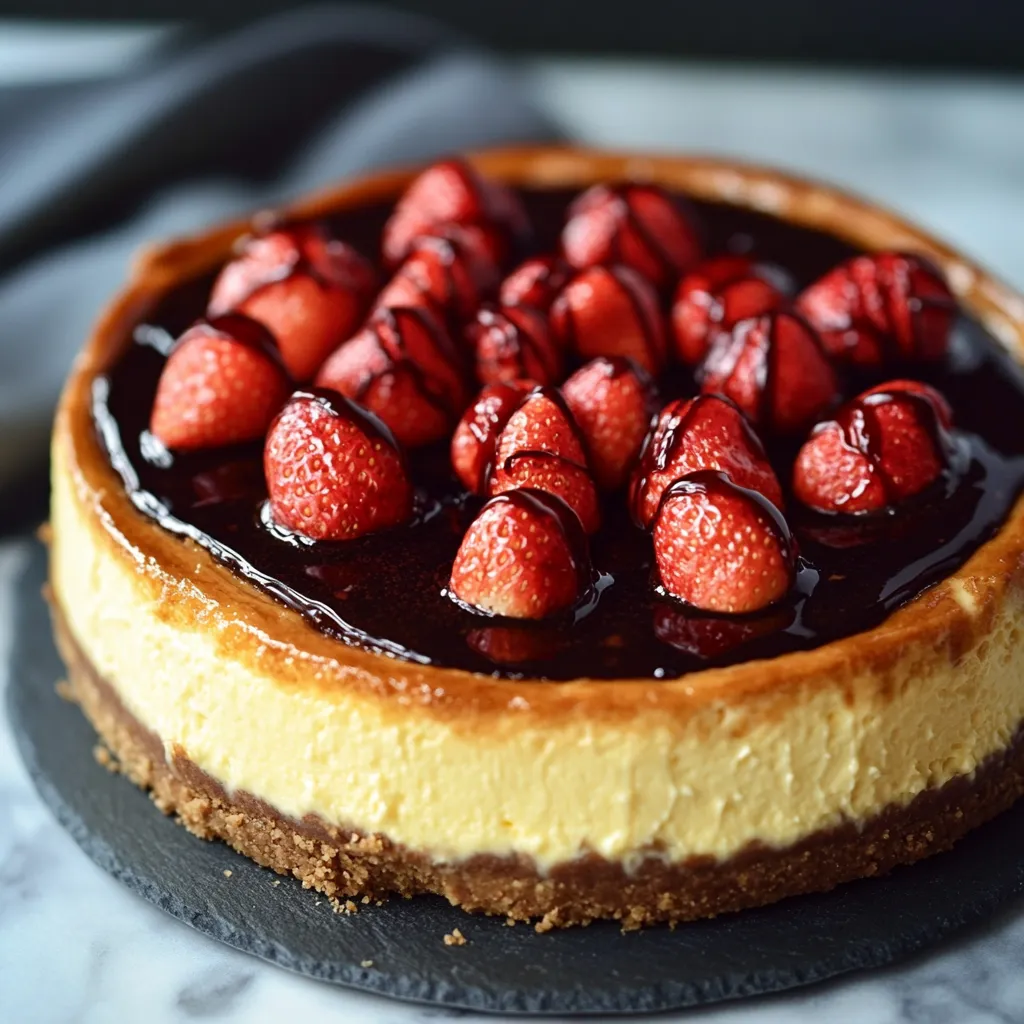Chocolate Covered Strawberry Vanilla Bean Cheesecake Recipe
