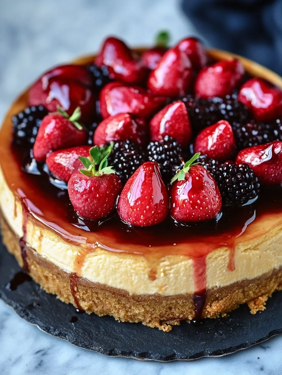 Chocolate Covered Strawberry Vanilla Bean Cheesecake