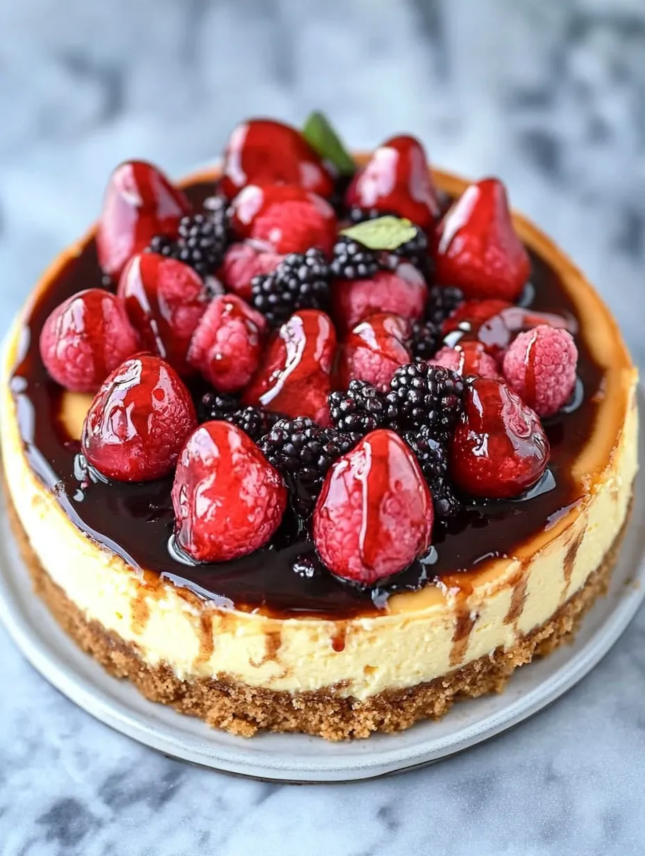 Easy Chocolate Covered Strawberry Vanilla Bean Cheesecake