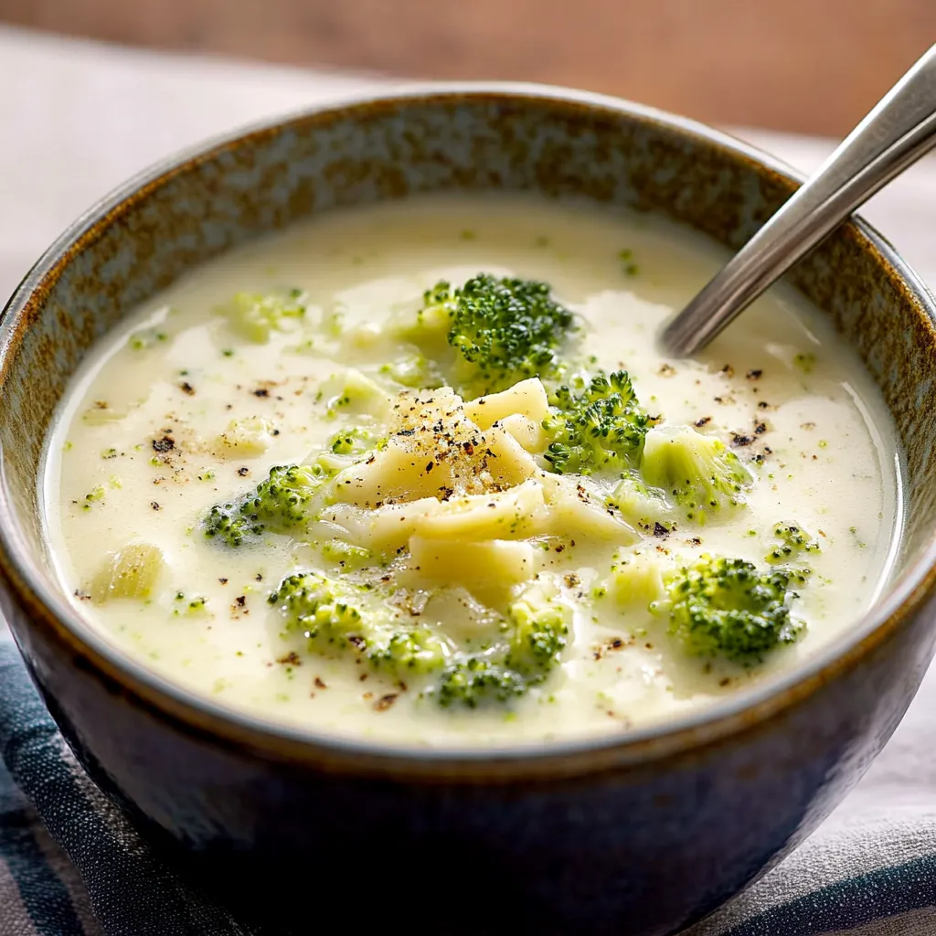 Easy Broccoli Cheese Soup in a Crock Pot Recipe