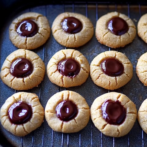 Easy Hazelnut Chocolate Thumbprint Cookies
